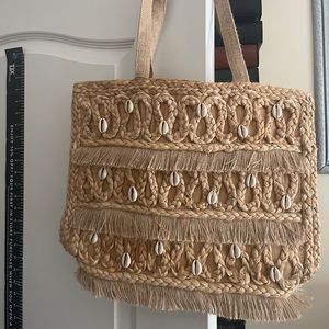 NWT Salt + Umber -  Isla Jute Seashell Tote
